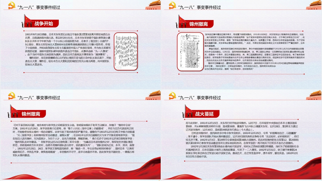 铭记历史九一八事变主题班会PPT课件 铭记历史九一八事变主题班会PPT课件
