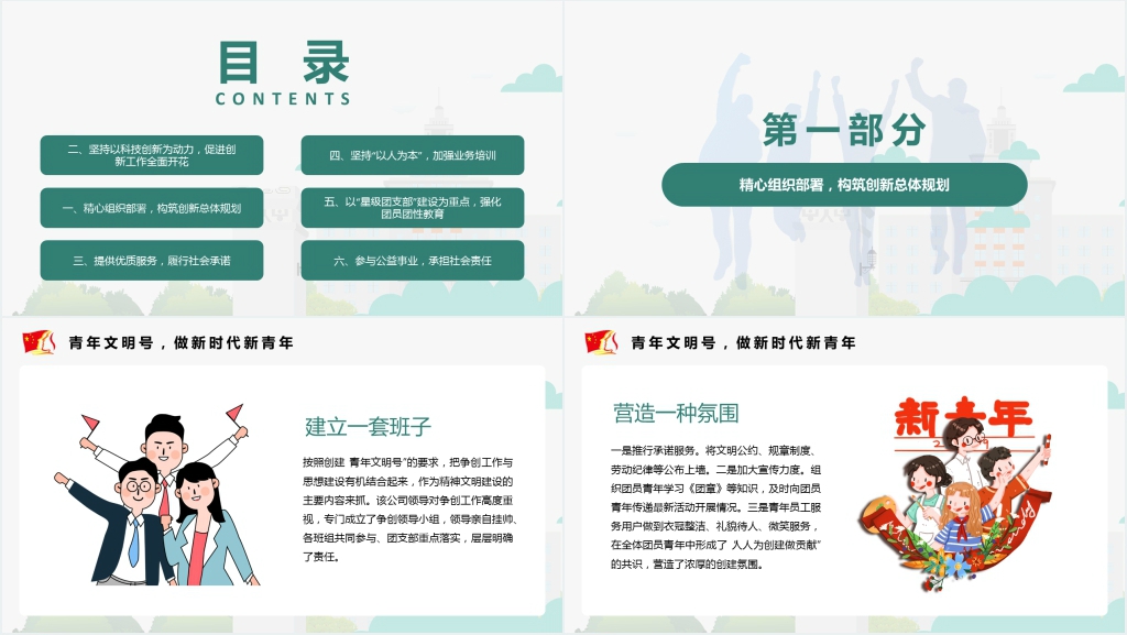 青年文明号创建工作汇报PPT材料 青年文明号创建工作汇报PPT材料