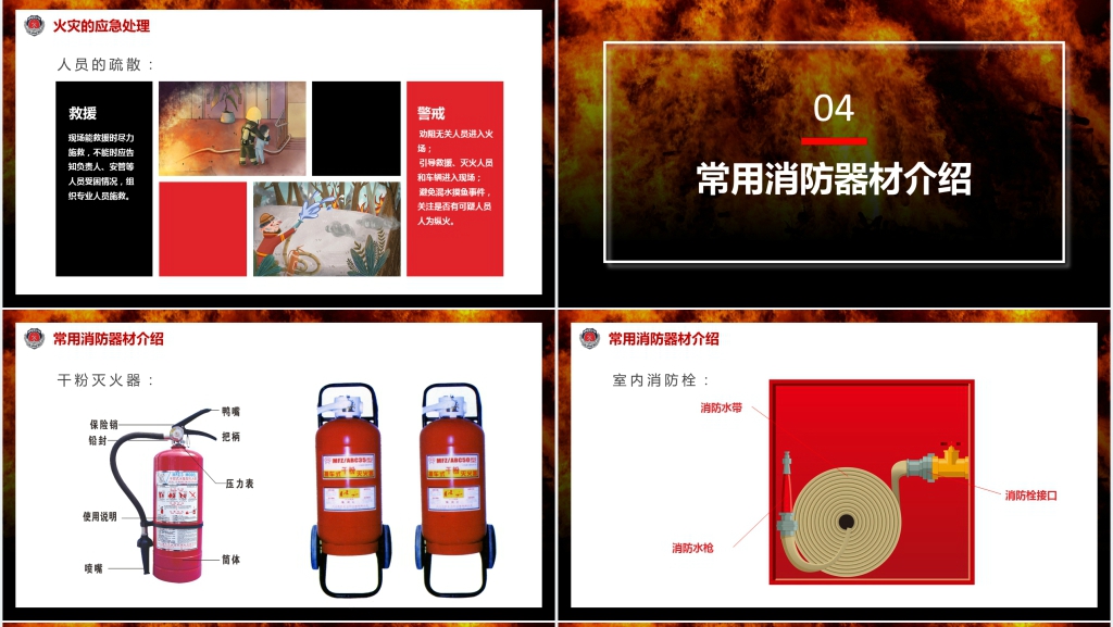 应急消防安全知识培训PPT模板 应急消防安全知识培训PPT模板