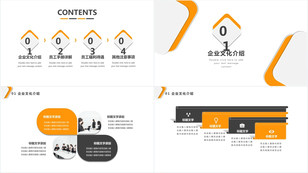 微粒体通用公司员工培训通用PPT模板