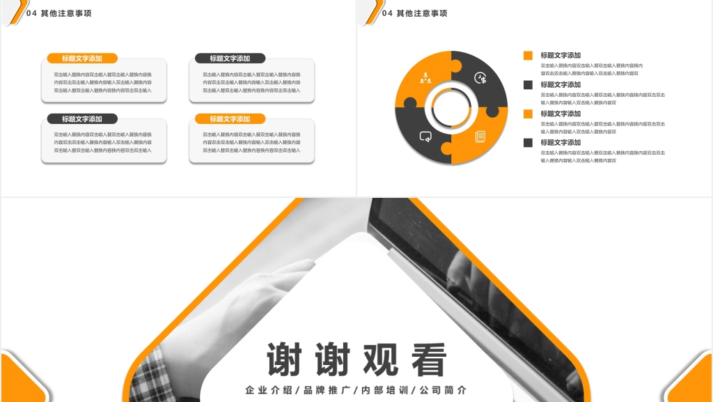 微粒体通用公司员工培训通用PPT模板