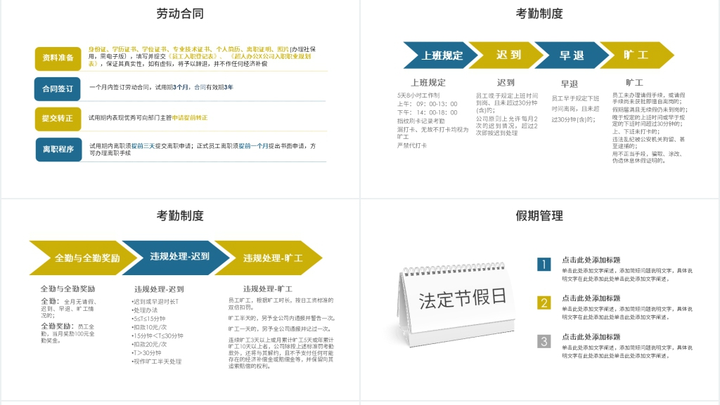 工厂新员工入职培训通用PPT模板 工厂新员工入职培训通用PPT模板