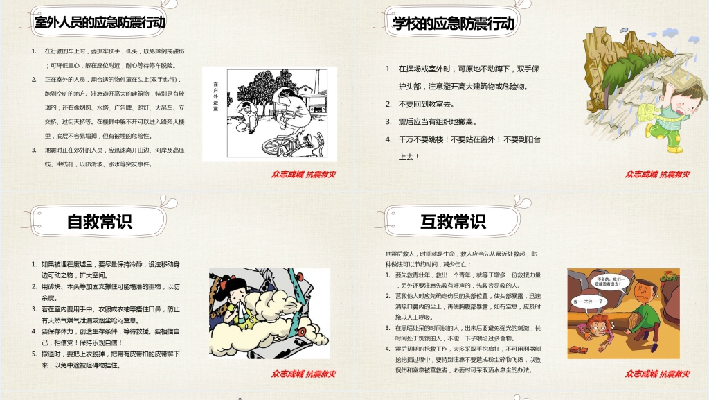 小学生抗震救灾讲解内容PPT课件 小学生抗震救灾讲解内容PPT课件