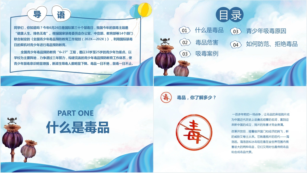 小学五年级禁毒日主题班会PPT课件 小学五年级禁毒日主题班会PPT课件