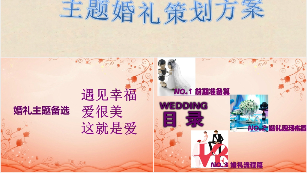 童话主题婚礼策划方案PPT范文 童话主题婚礼策划方案PPT范文
