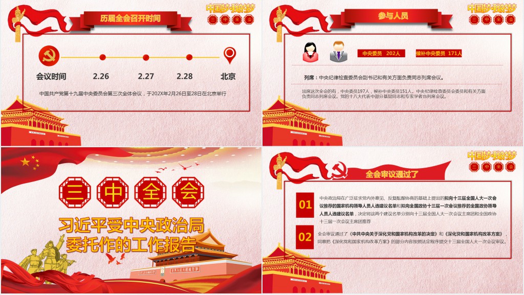 深度学习全国十九届三中全会议精神PPT 深度学习全国十九届三中全会议精神PPT