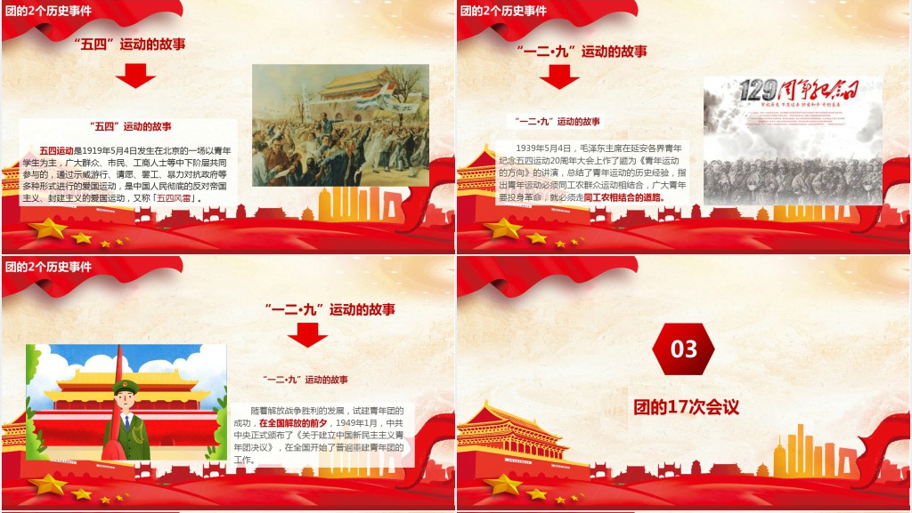 青共团思想学习汇报PPT模板 青共团思想学习汇报PPT模板