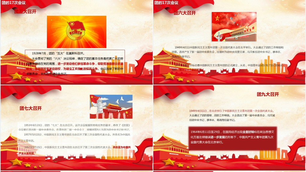 青共团思想学习汇报PPT模板 青共团思想学习汇报PPT模板