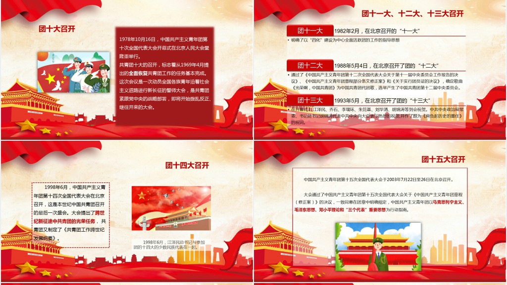 青共团思想学习汇报PPT模板 青共团思想学习汇报PPT模板