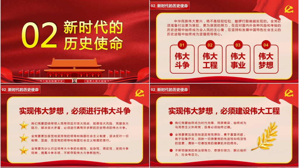 中国进入新时代PPT党课 中国进入新时代PPT党课