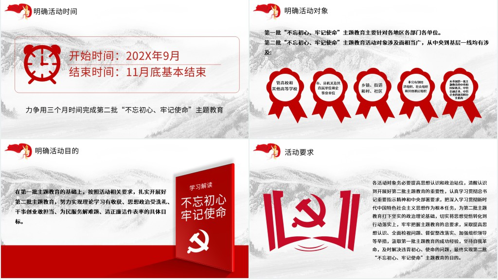 第二批不忘初心牢记使命PPT 第二批不忘初心牢记使命PPT