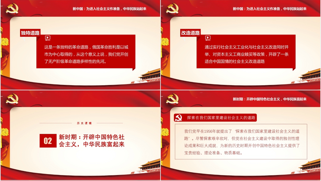 新中国新时期新时代PPT党课 新中国新时期新时代PPT党课
