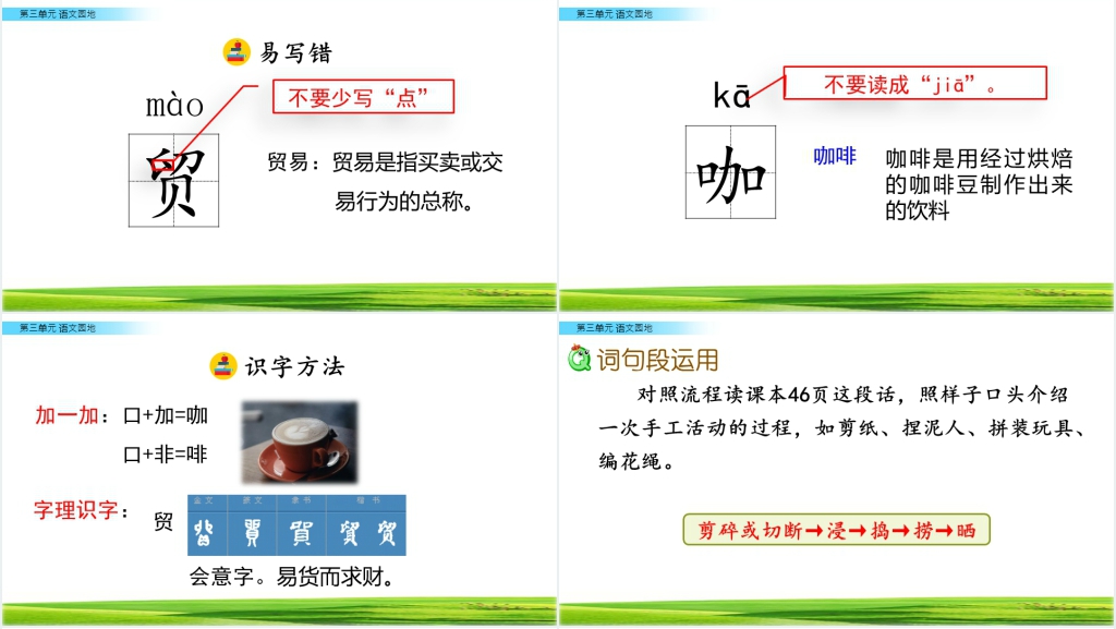 人教版三年级语文下册第三单元语文园地PPT课件