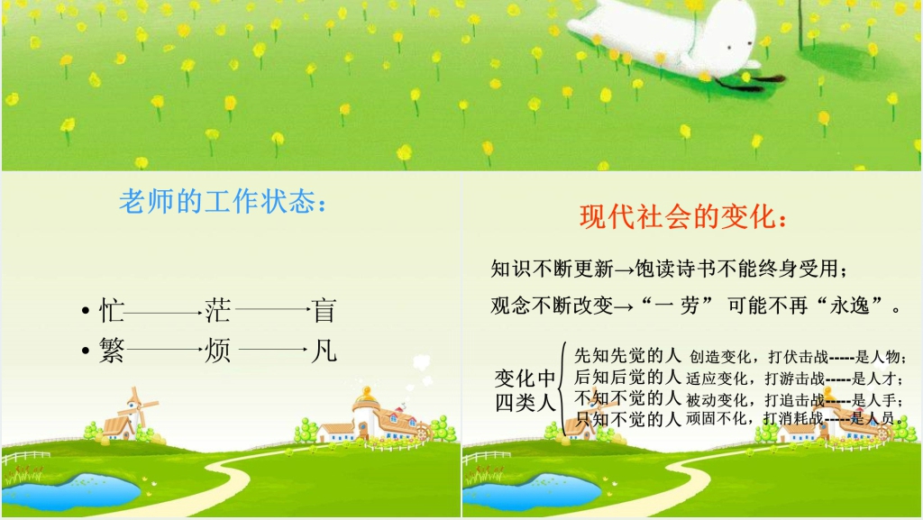 幼儿园新老师职业生涯规划PPT范文 幼儿园新老师职业生涯规划PPT范文