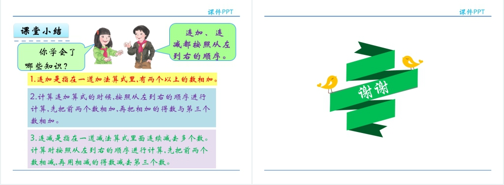 一年级数学连加连减PPT 一年级数学连加连减PPT