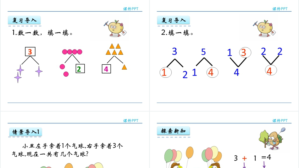 人教实验版一年级数学上册第3单元1~5的认识和加减法5加法PPT课件 人教实验版一年级数学上册第3单元1~5的认识和加减法5加法PPT课件
