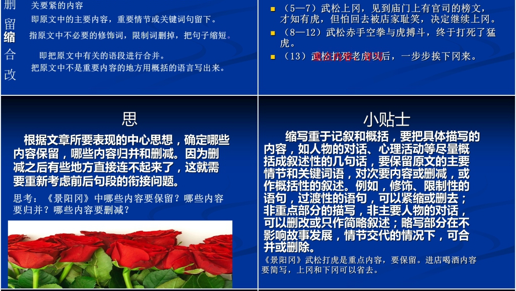 人教版小学五年级语文下册缩写PPT课件