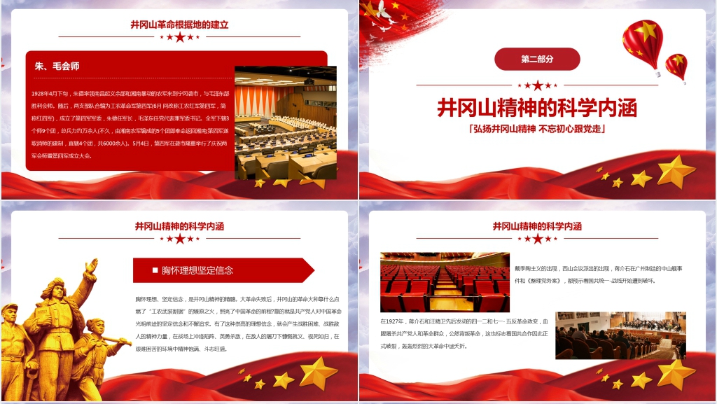 弘扬井冈山精神PPT党课