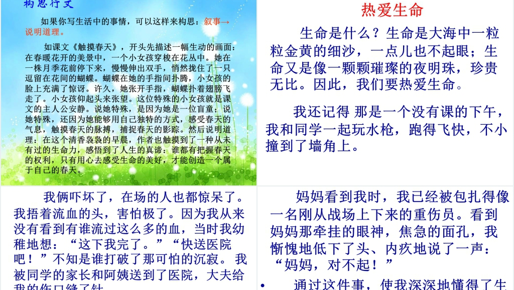 小学语文园地五:习作生命PPT课件 小学语文园地五:习作生命PPT课件