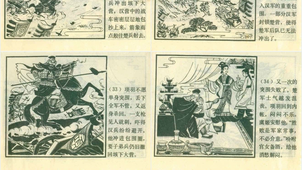 霸王别姬经典连环画PPT模板 霸王别姬经典连环画PPT模板