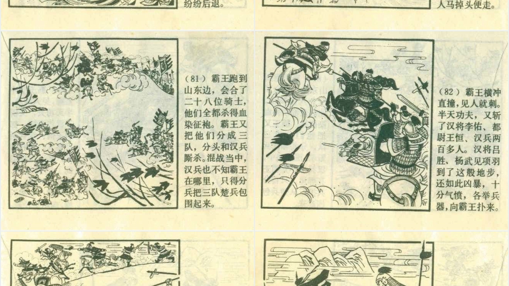 霸王别姬经典连环画PPT模板 霸王别姬经典连环画PPT模板