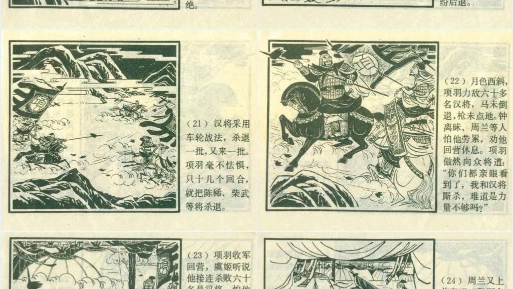 霸王别姬经典连环画PPT模板 霸王别姬经典连环画PPT模板