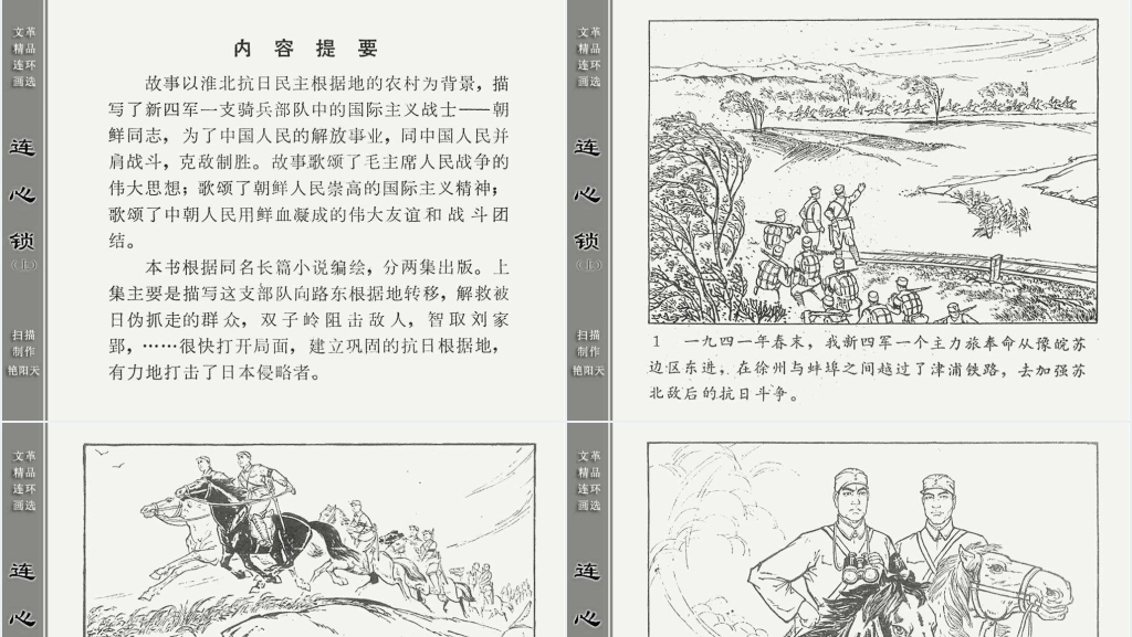连心锁上连环画故事PPT模板 连心锁上连环画故事PPT模板