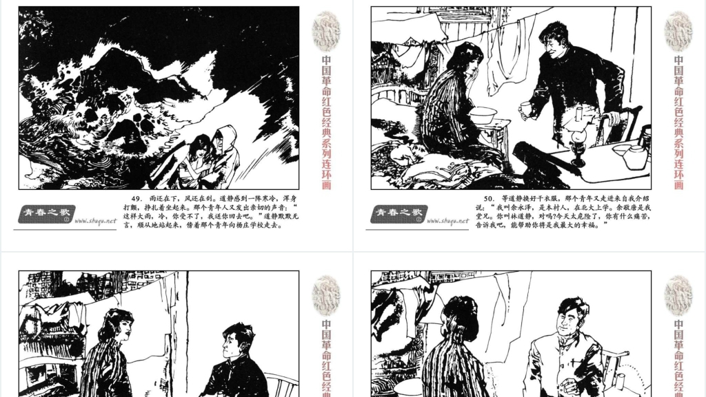 青春之歌上连环画PPT模板 青春之歌上连环画PPT模板