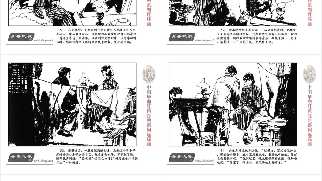 青春之歌上连环画PPT模板 青春之歌上连环画PPT模板