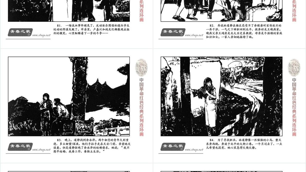 青春之歌上连环画PPT模板 青春之歌上连环画PPT模板