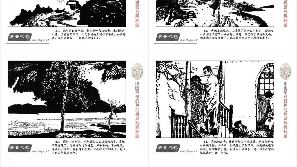 青春之歌上连环画PPT模板 青春之歌上连环画PPT模板