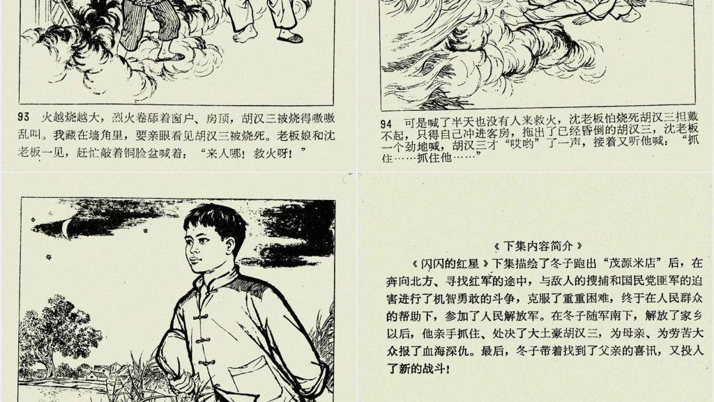 闪闪的红星上连环画PPT模板 闪闪的红星上连环画PPT模板