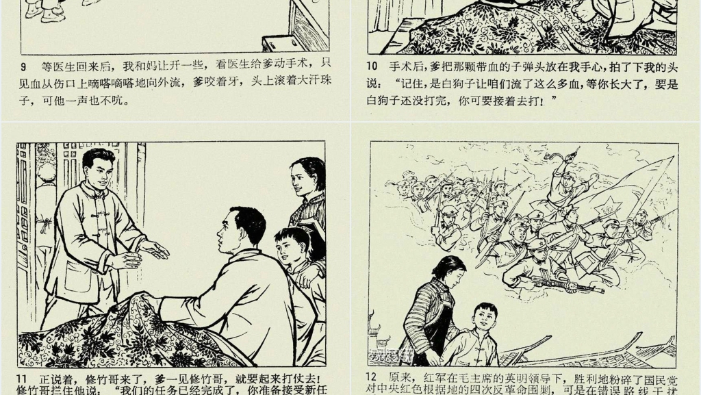闪闪的红星上连环画PPT模板 闪闪的红星上连环画PPT模板