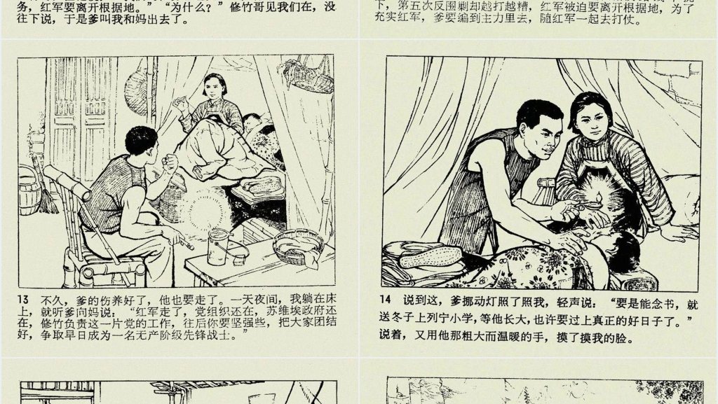 闪闪的红星上连环画PPT模板 闪闪的红星上连环画PPT模板