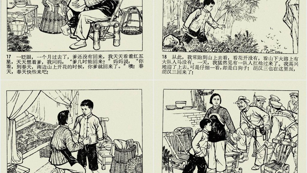 闪闪的红星上连环画PPT模板 闪闪的红星上连环画PPT模板