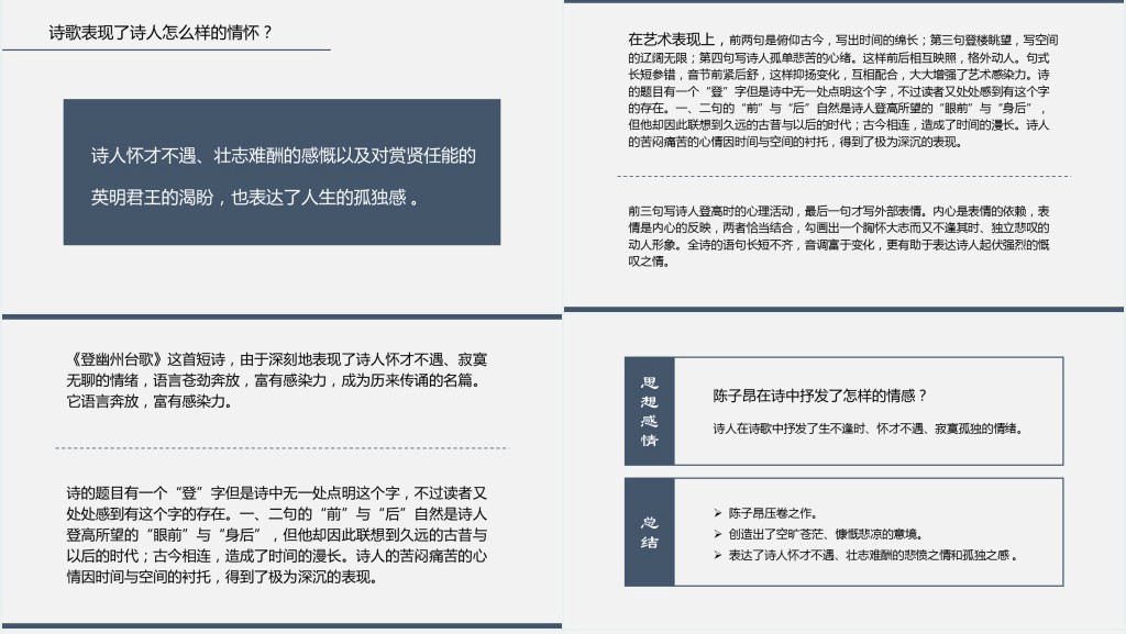 陈子昂登幽州台歌PPT课件 陈子昂登幽州台歌PPT课件
