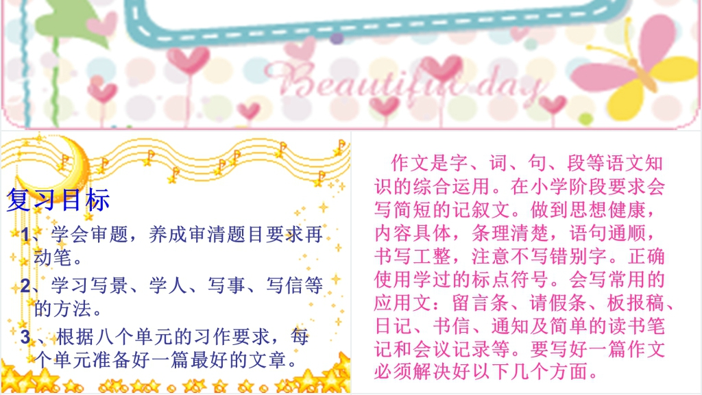 小学语文四年级作文总复习PPT课件 小学语文四年级作文总复习PPT课件
