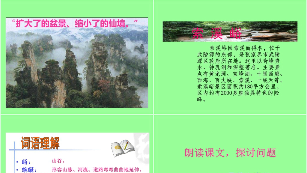 第4课索溪峪的“野”PPT课件 第4课索溪峪的“野”PPT课件