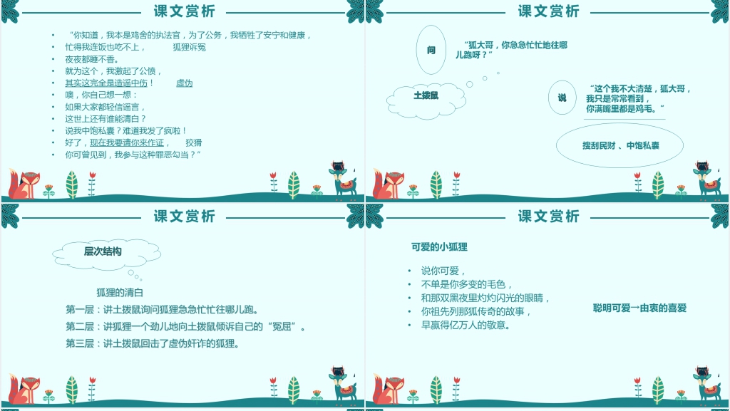 湘教版狐狸的清白PPT课件 湘教版狐狸的清白PPT课件