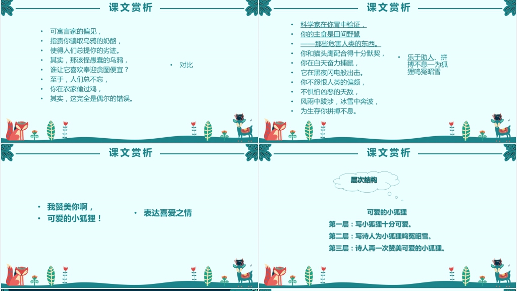 湘教版狐狸的清白PPT课件 湘教版狐狸的清白PPT课件
