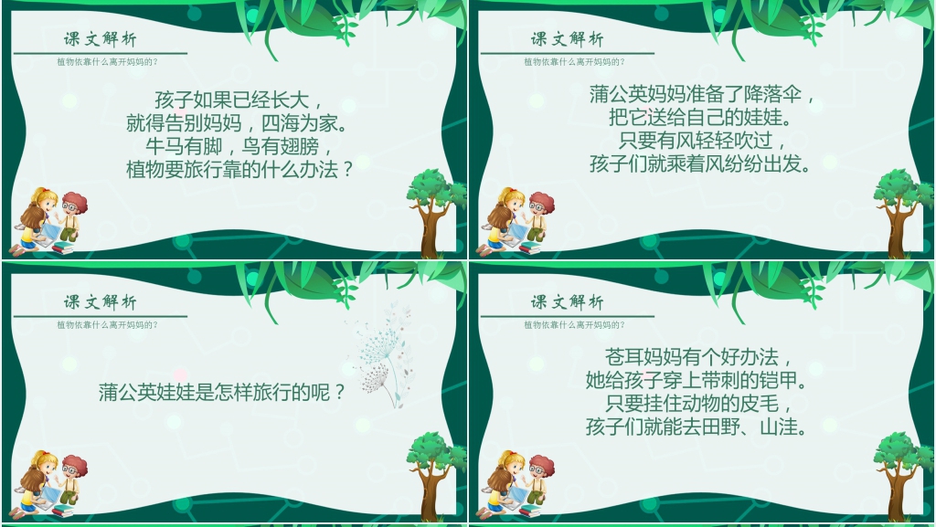 《植物妈妈有办法》教案对应PPT课件 《植物妈妈有办法》教案对应PPT课件