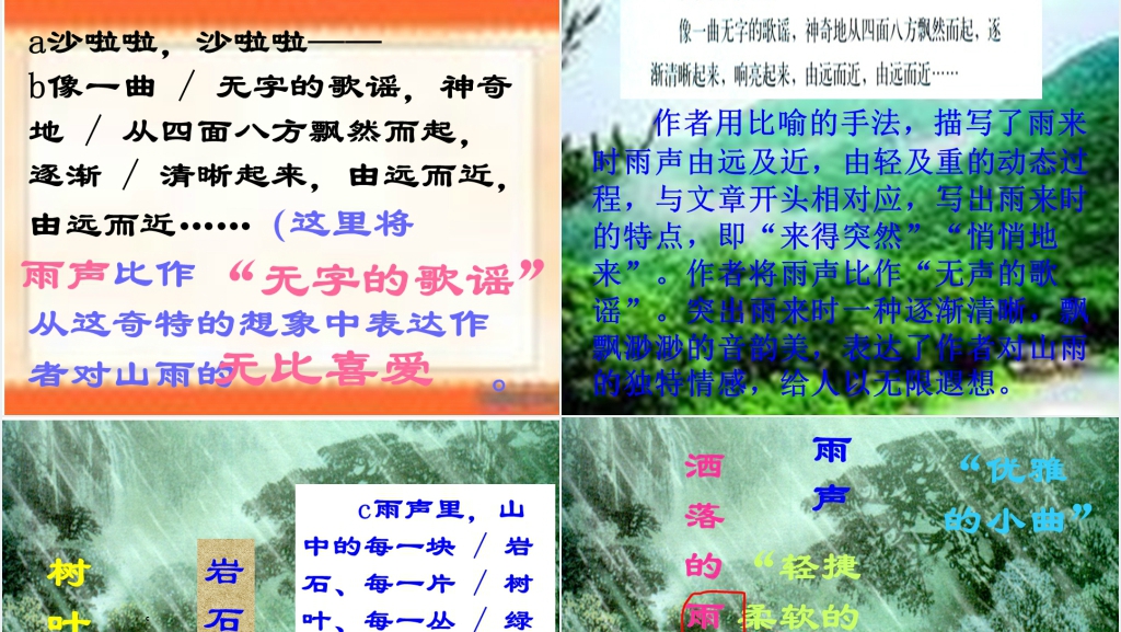 六年级上册语文第2课山雨PPT课件 六年级上册语文第2课山雨PPT课件