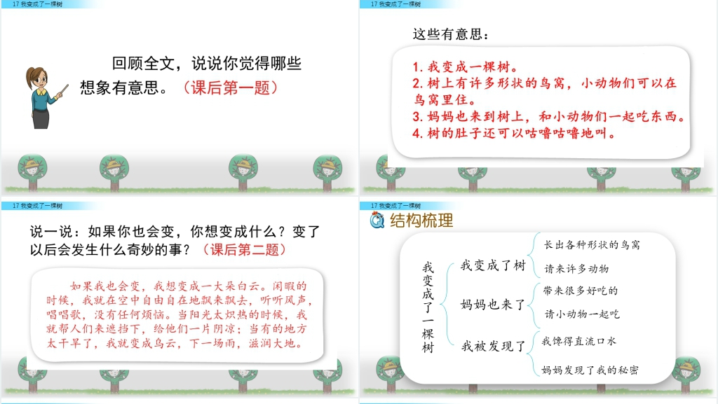 小学三年级下《我变成了一棵树》PPT课件 小学三年级下《我变成了一棵树》PPT课件