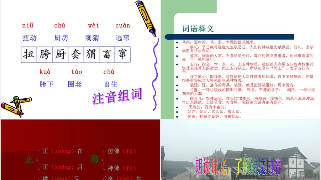 六年级第17课少年闰土PPT课件 六年级第17课少年闰土PPT课件