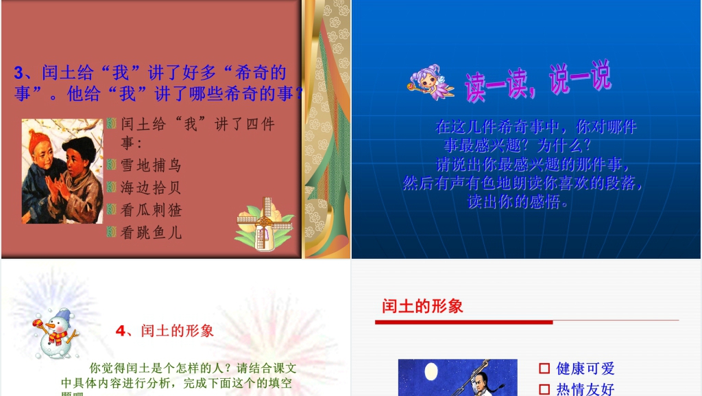 六年级第17课少年闰土PPT课件 六年级第17课少年闰土PPT课件