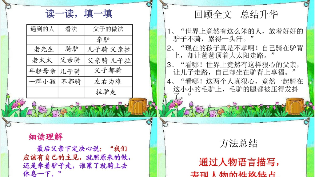 《父子骑驴》故事PPT图文课件 《父子骑驴》故事PPT图文课件