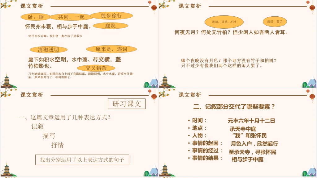 《记承天寺夜游》教案PPT课件 《记承天寺夜游》教案PPT课件