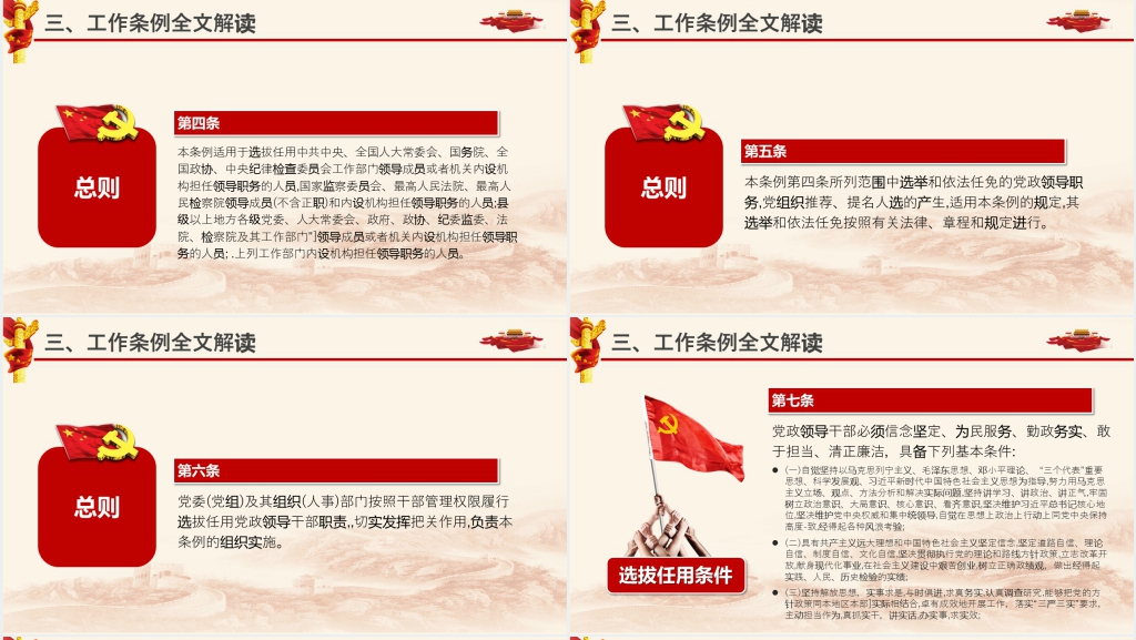 党政领导干部选拔任用工作条例PPT党课 党政领导干部选拔任用工作条例PPT党课