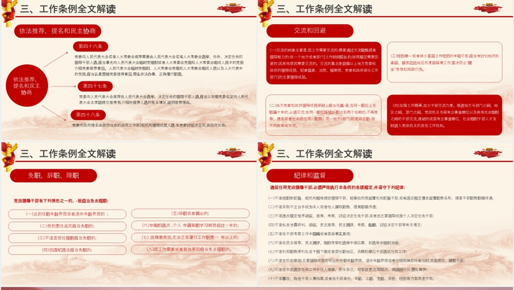 党政领导干部选拔任用工作条例PPT党课 党政领导干部选拔任用工作条例PPT党课