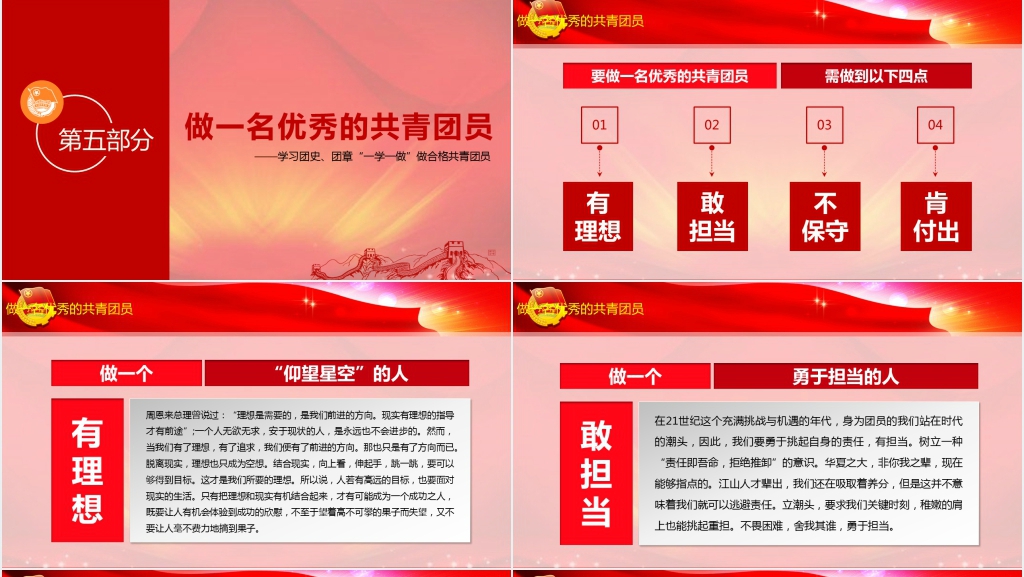 做合格共青团员PPT